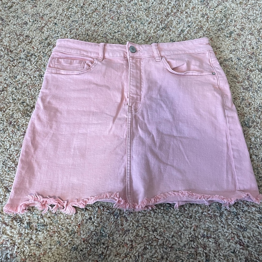 Forever 21 Pink Ruffled Mini Skirt Casual Resort Wear